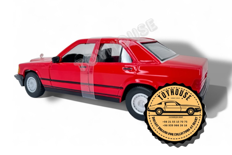 مرسدس-بنز-ماشین-ماکت-ماکتفلزی-1:24-بوراگو-ٍe190-قرمز-کلاسیک-کلکسیون