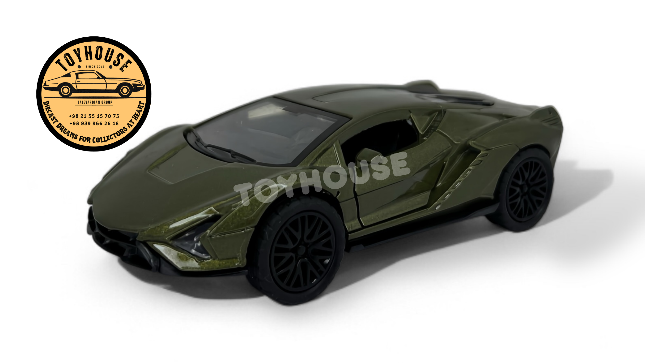ماکت ماشین لامبورگینی سیان FKP37 1:3۶Diecast Lamborghini Sián FKP 37 1:36 scale green army