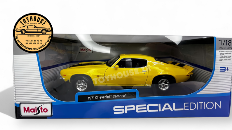 ماکت کامارو اس اس ss z28 ماکت ۱/۱۸ ۱:۱۸ مایستو کامارو زرد