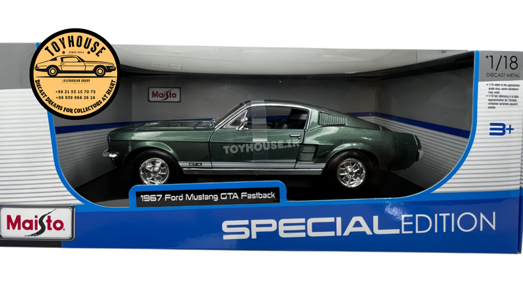 ماکت فورد موستانگ فست بک ۱/۱۸ ۱:۱۸ مایستو ماکت ماشین امریکایی کلاسیک