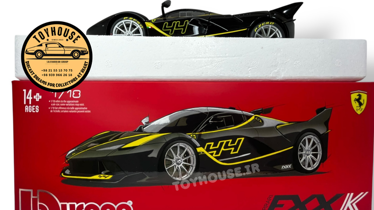 ماکت حرفهای بوراگو ۱/۱۸ ۱:۱۸ بوراگو فراری fxx k ماکت ماشین فلزی