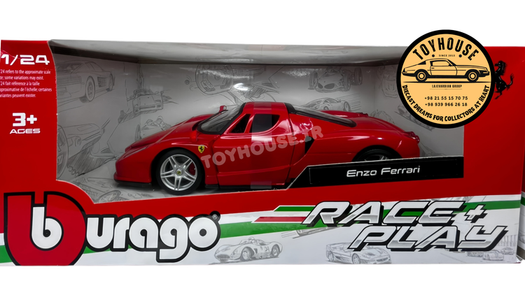 ماکت فراری انزو enzo ferrari 1/24 1:24 بوراگو فلزی حرفهای