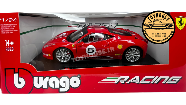 ماکت فراری ۴۵۸ بوراگو ۱/۲۴ ۱:۲۴ ferrari حرفهای فلزی کلکسیونی