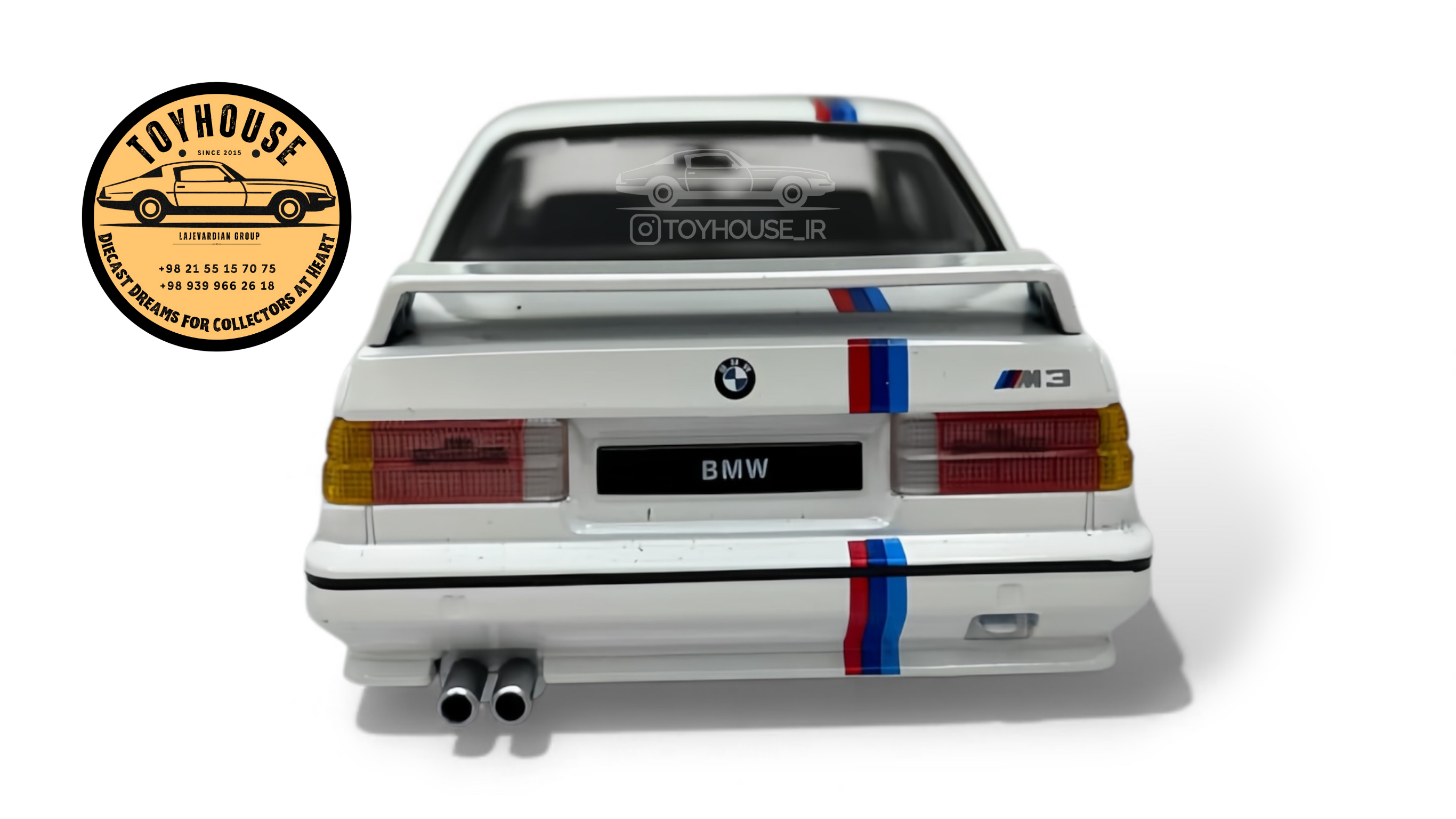 ماکت بی‌ام‌و M3 E30 سفید مدل ۱۹۸۸ مقیاس 1:24 برند بوراگو