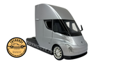 ماکت کامیون کشنده کله تریلی Truck Tesla Semi در رنگهای مشکی، سبز نعناعی و نقرهای مقیاس 1:24 چراغدار و موزیکال