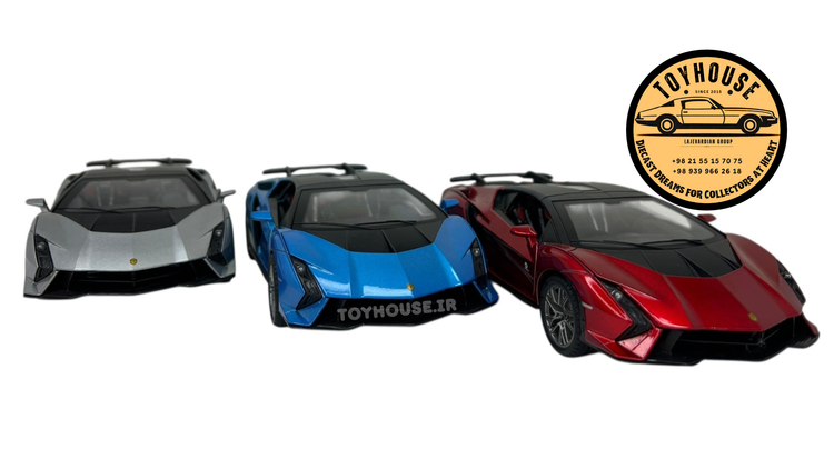 لامبورگینی ۱/۲۴ دودزا فلزی موزیکال چراغدار