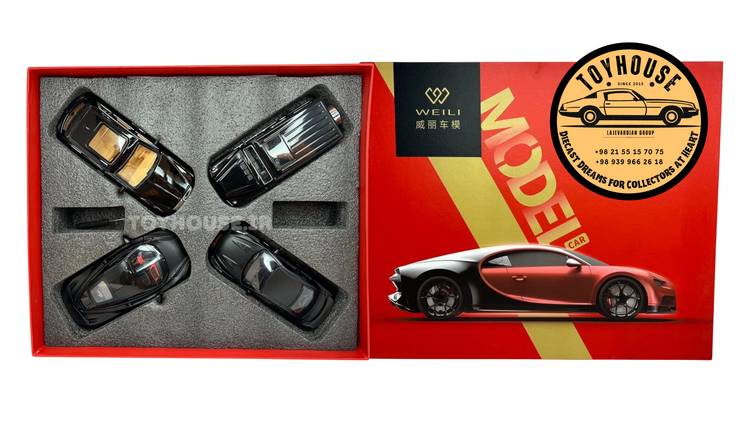 عکس پک ۴تایی ماشین فلزی ویلی مقیاس 1:32 موزیکال چراغدار