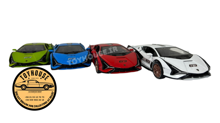 لامبورگینی فلزی موزیکال چراغدار عقب کش