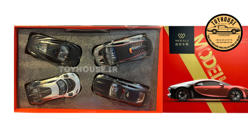 ست کادویی ماشین فلزی ماکت ۱/۲۴ جور موزیکال چراغدار عقب کش