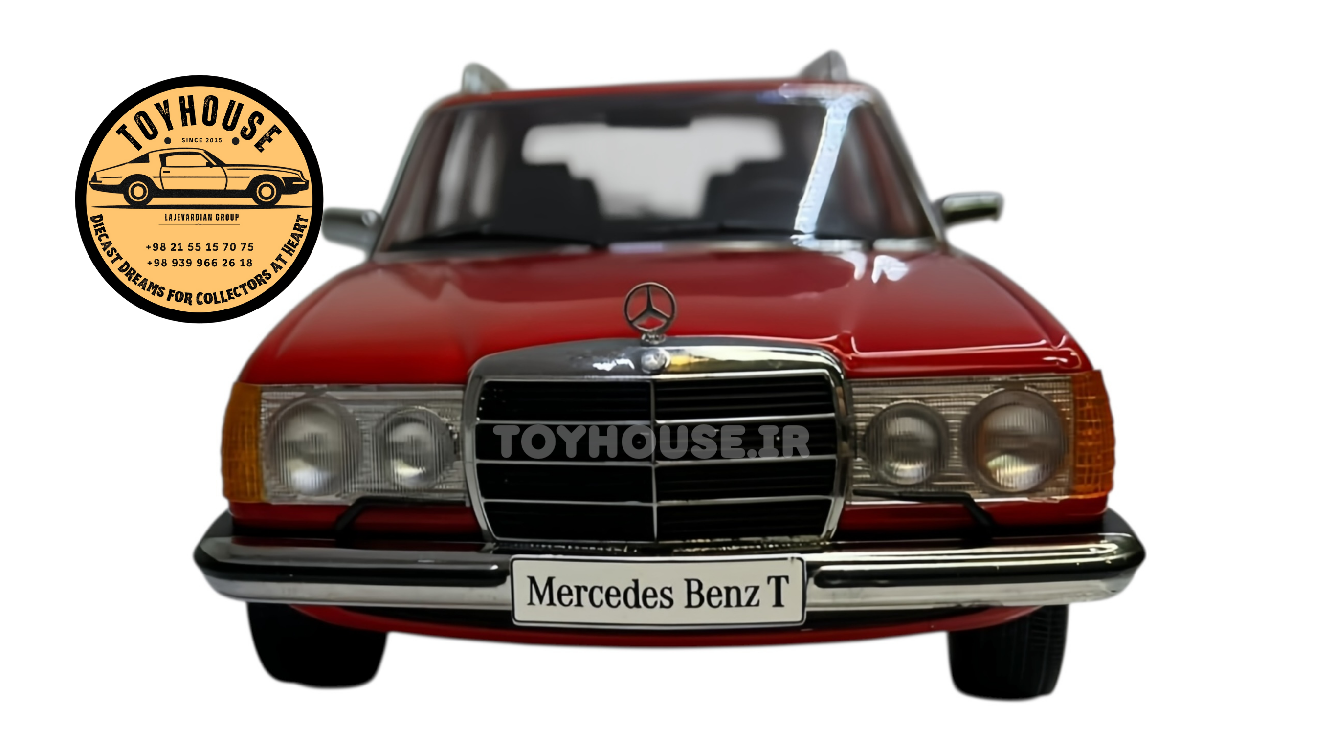 ماکت 1:18 مرسدس بنز دانشجویی استیشنS123 استیشن قرمز برند KK Scale نسخه محدود