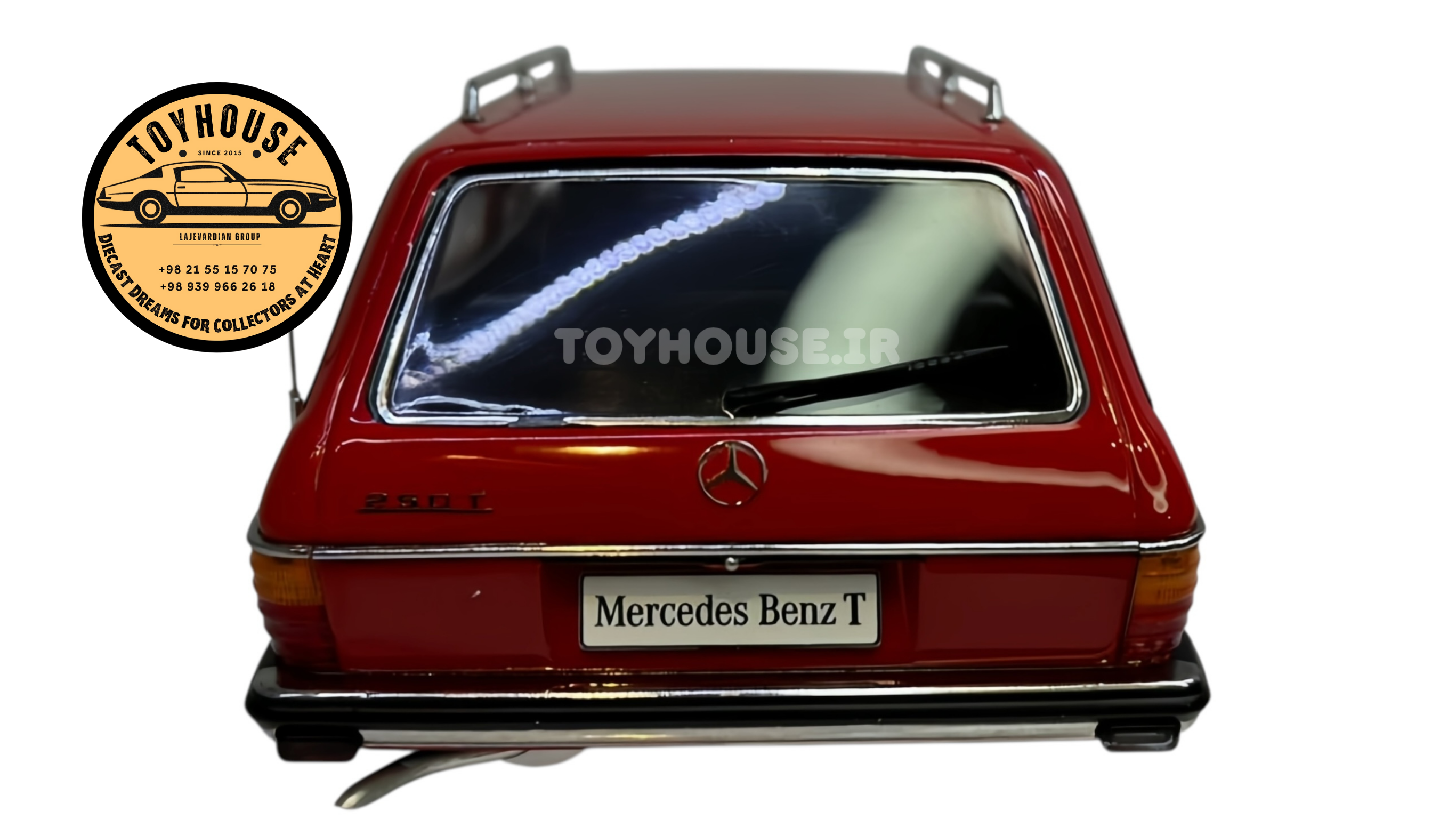 ماکت 1:18 مرسدس بنز دانشجویی استیشنS123 استیشن قرمز برند KK Scale نسخه محدود