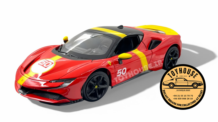ماکت فراری sf90 حرفهای فلزی بوراگو کلکسیونی 1/18 1:18