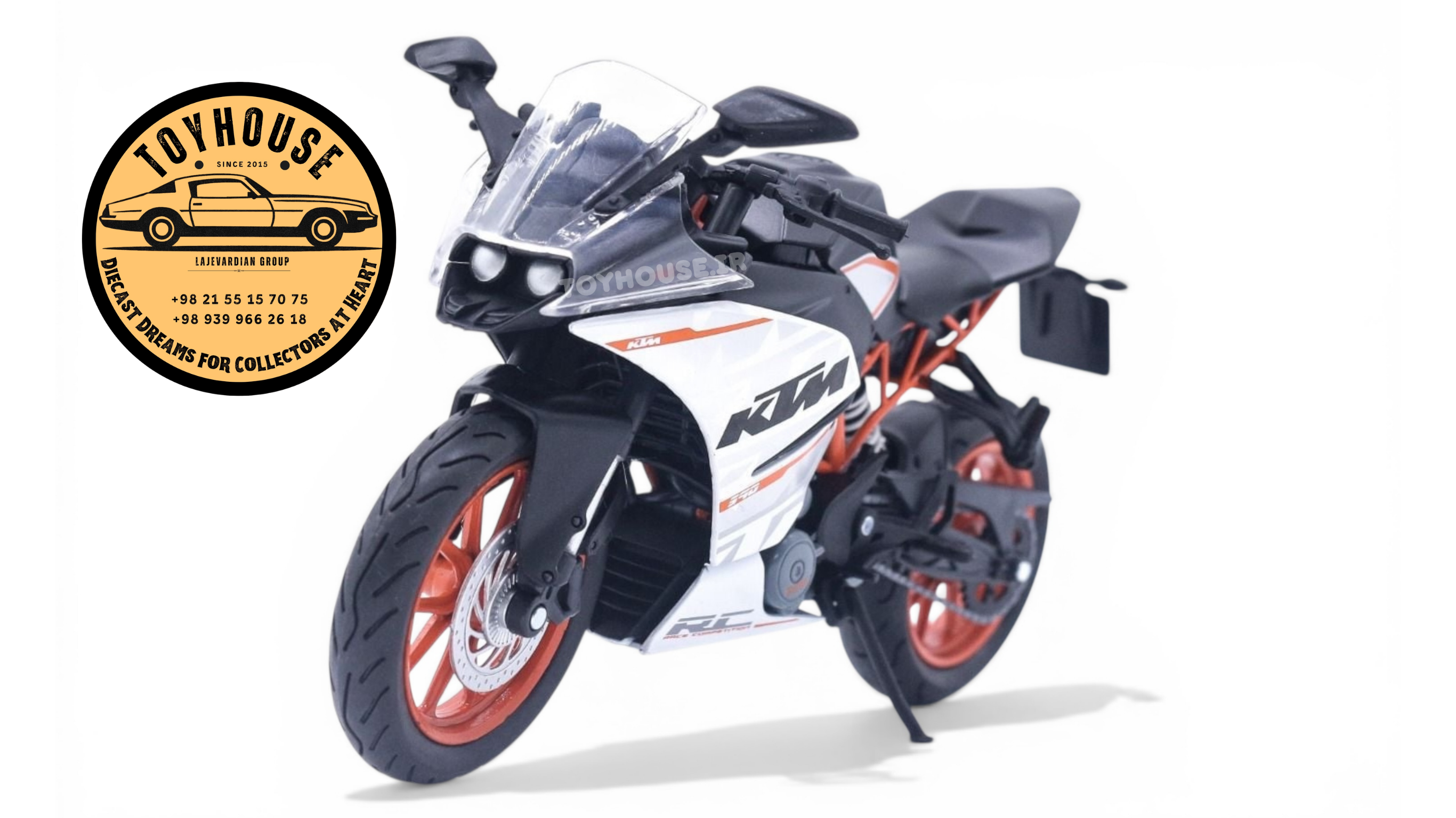 ماکت موتور کی تی ام ktm 1/12 با جزئیات بالا فلزی و کلکسیونی برند اتومکسautomaxx